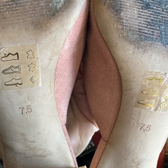 GORGE MAUVE SUEDE BLOCK HEELS. - Picture 4 of 4